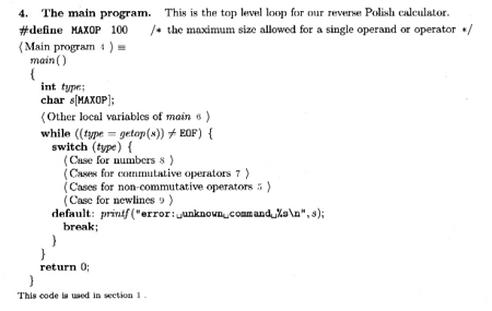 CWEB Sections